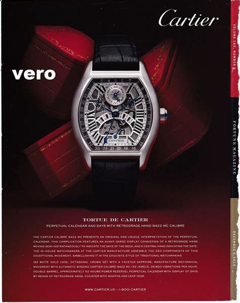 cartier watch advertising